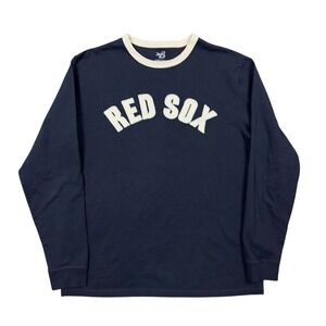Banner Supply Boston Red Sox Navy Long Sleeve Shirt Men's S‎ Graphic Embroidered